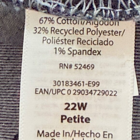 NWT Terra & Sky Women's High Rise Straight Stretch Blue Denim Jeans Size Plus 22 - Picture 7 of 11